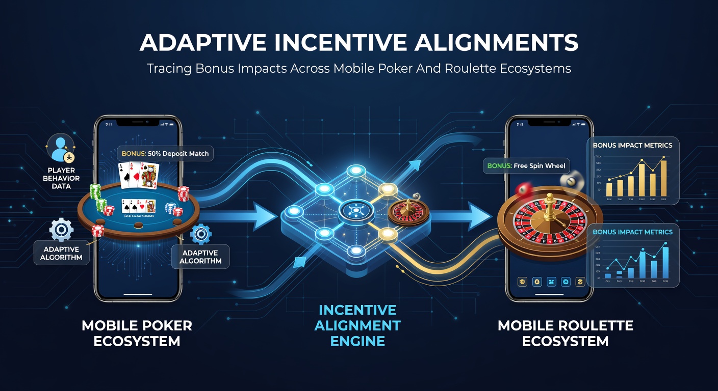 Mobile poker and roulette interfaces showing bonus alignment features on smartphones