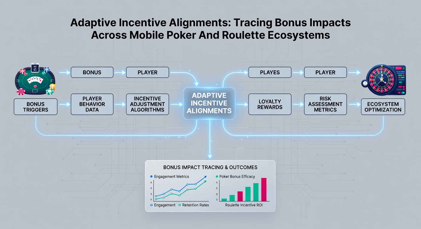 Analytics dashboard displaying bonus impact metrics for poker and roulette across mobile devices