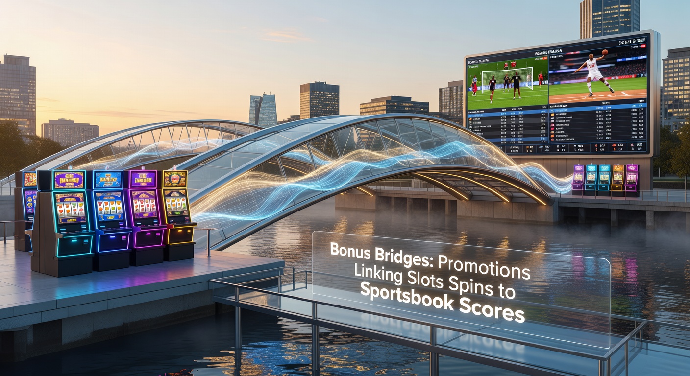 Screenshot of a mobile app displaying a bonus bridge notification: slots win converting to sports free bet during a live game