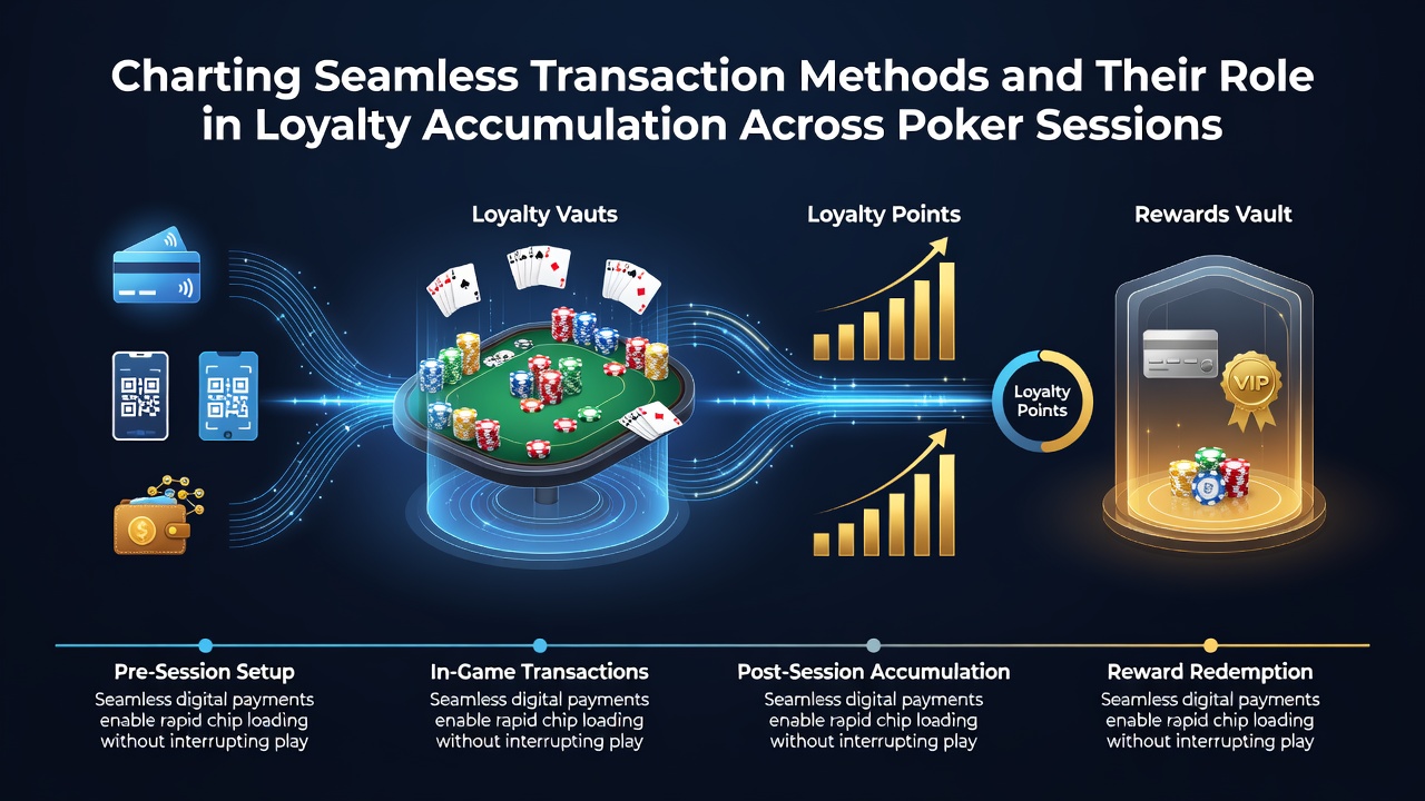 Dashboard view showing loyalty point accumulation from poker hands, roulette spins, and sports wagers funded through a single mobile transaction