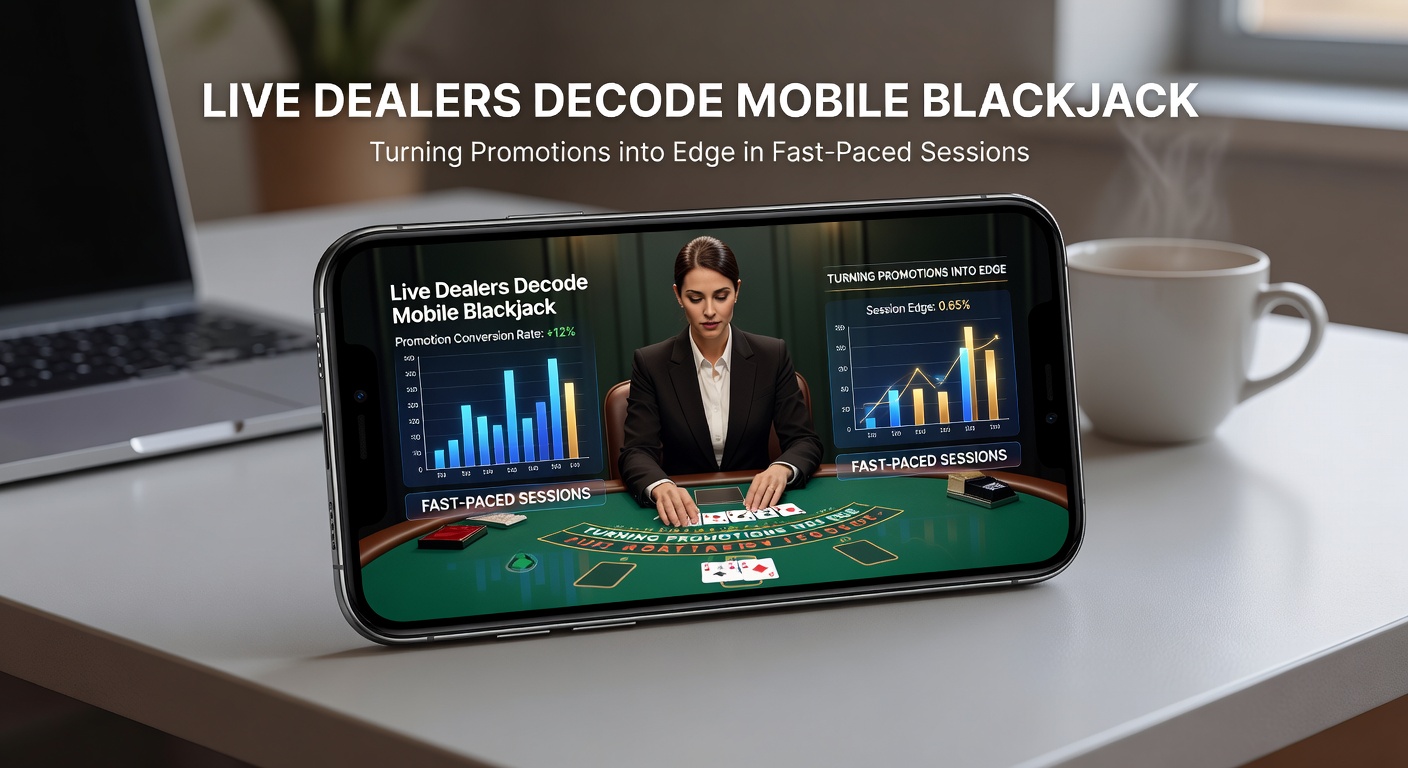 Mobile screen showing a live blackjack promotion banner with bonus chips stacking up next to a dealer's stream