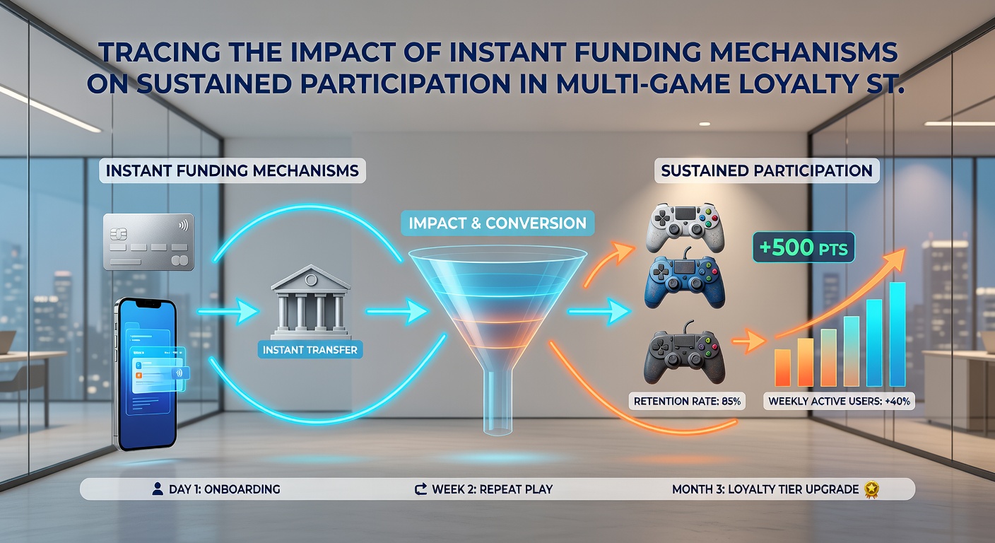 Chart displaying retention metrics for loyalty participants using instant funding across table games and sports predictions through May 2026