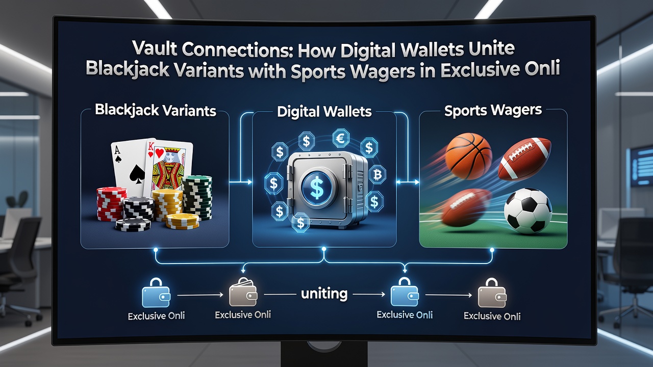 Flow diagram showing instant wallet transfers between blackjack variants and sports betting sections in VIP club interfaces